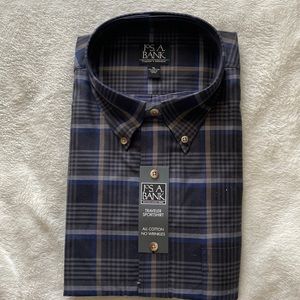 Jos. A Bank Navy Button Up Sportshirt